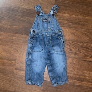 Vintage OshKosh B'Gosh Overalls Vestbak Boys Denim Co Logo Size 18 months